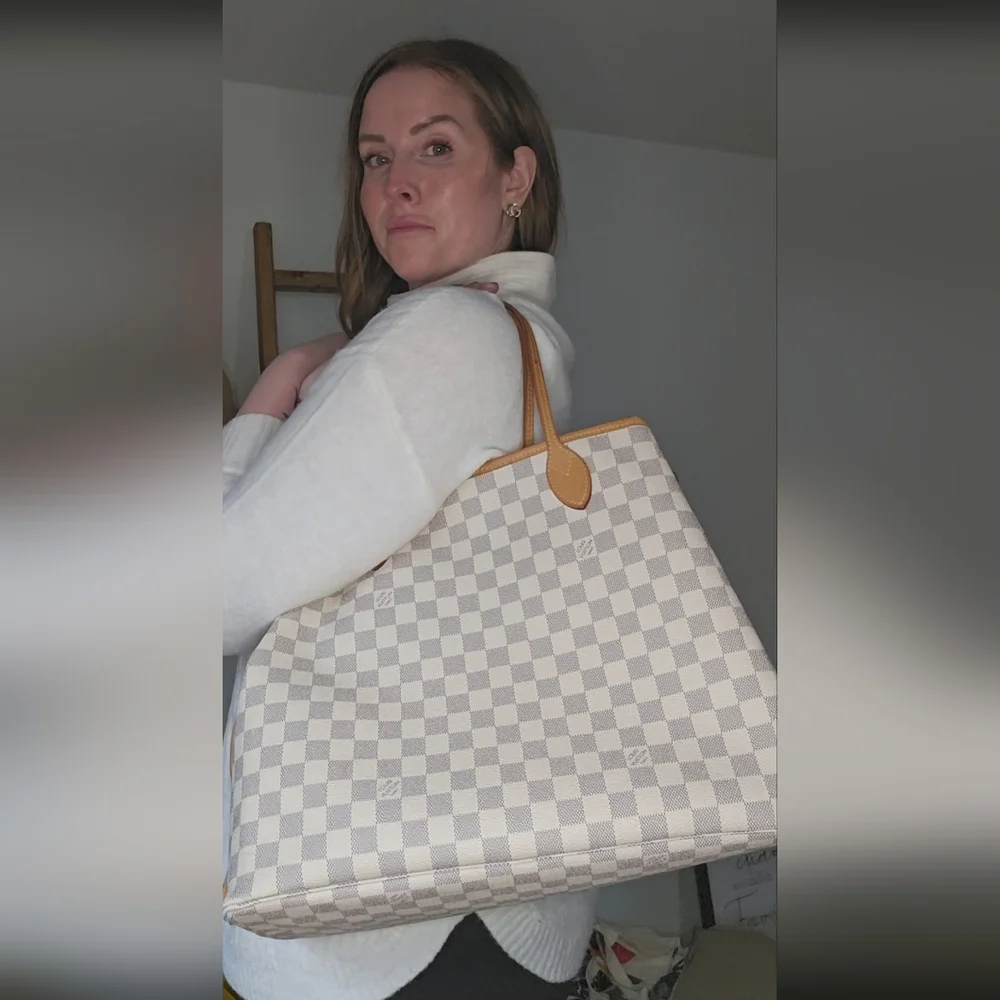 Louis Vuitton Damier Azur neverfull GM w/ pouchette - Picture 3 of 15